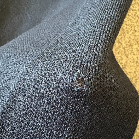 ST JOHN Santana Knit Pants Slacks Womens Navy Blue Size 6 (Small Hole) - Picture 5 of 6